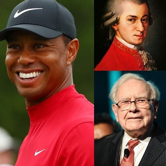 Tiger Woods, Mozart và Warren Buffett có điểm gì chung?