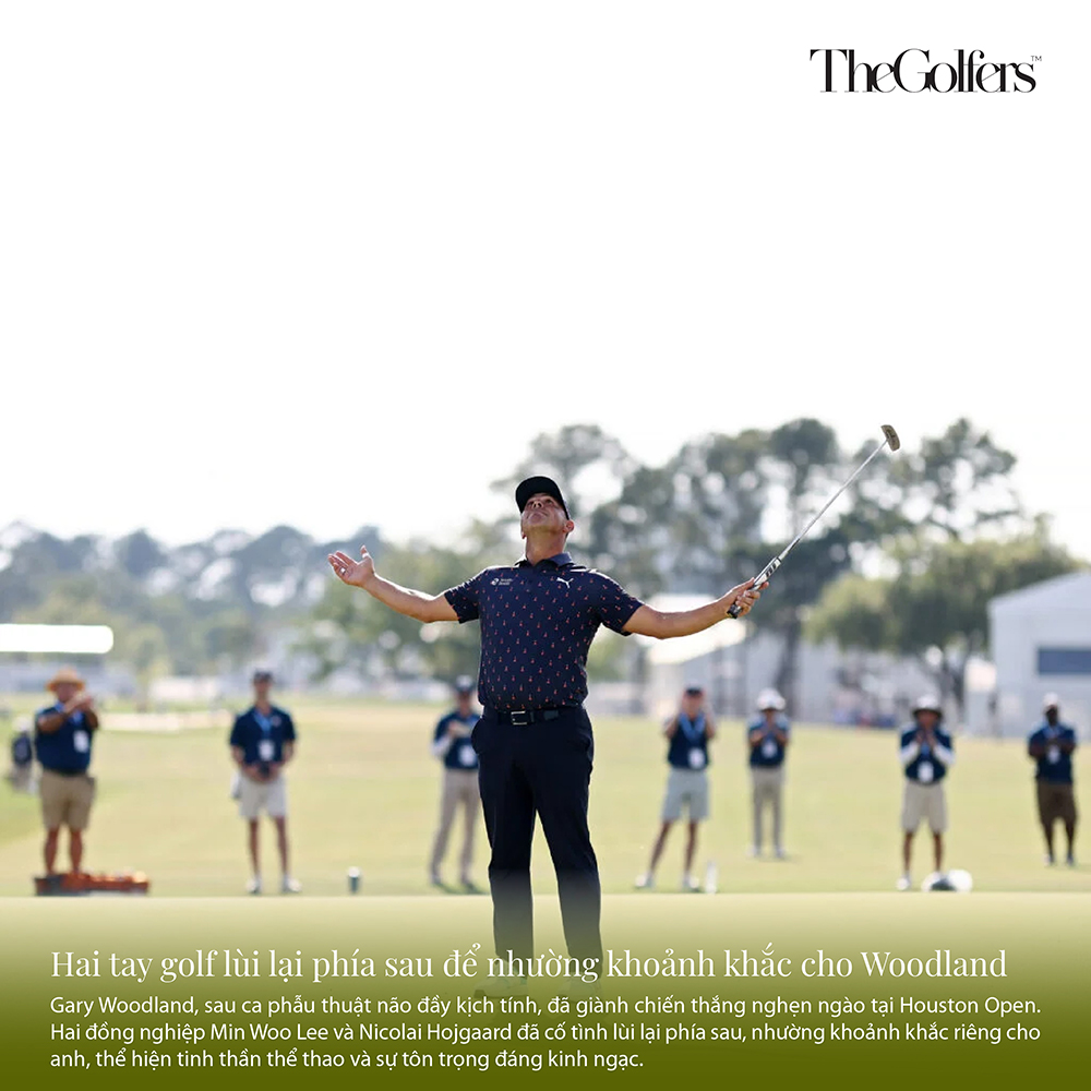 Hai tay golf lùi lại phía sau để nhường khoảnh khắc cho Woodland