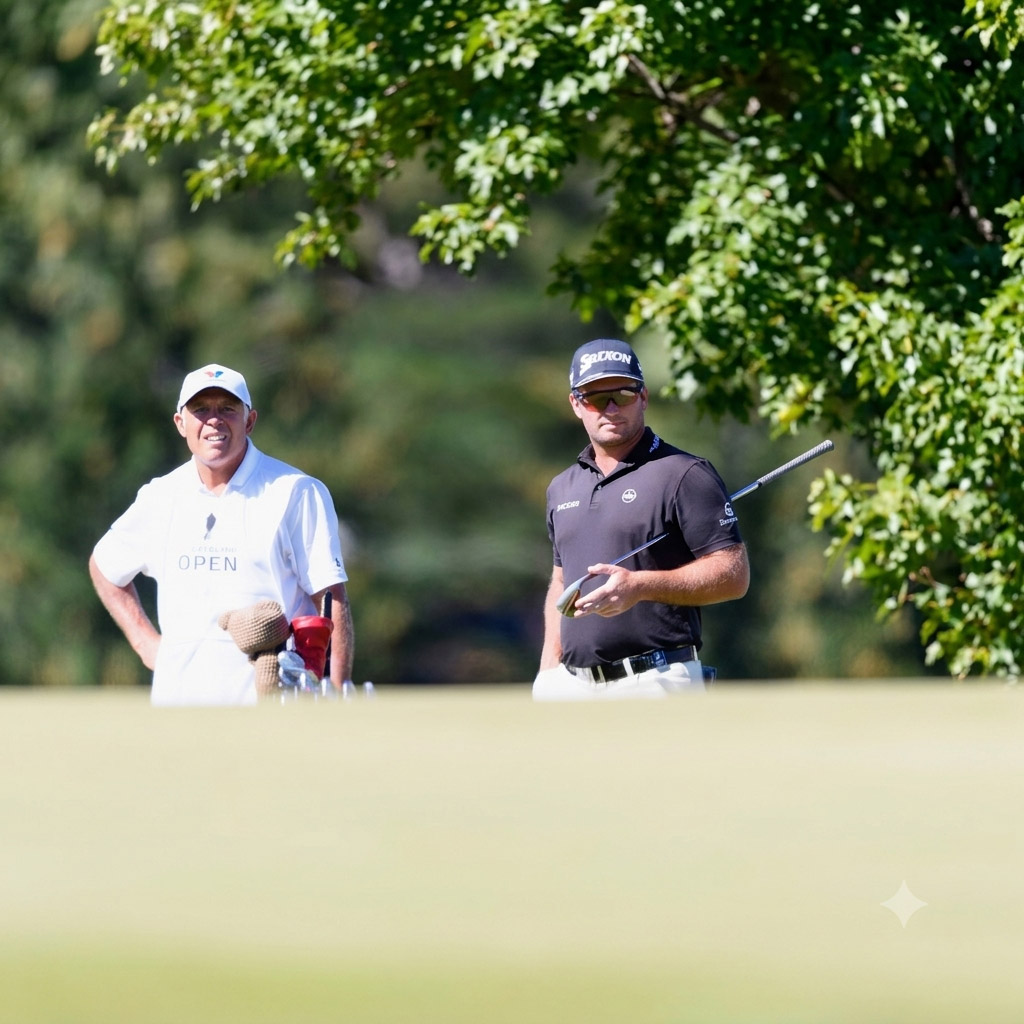 Khi 'cận vệ' một thời của Tiger Woods cũng phải dán mắt vào màn hình