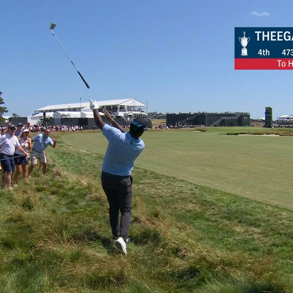 Thót tim khi gậy golf bay thẳng vào khán giả tại U.S. Open 2026