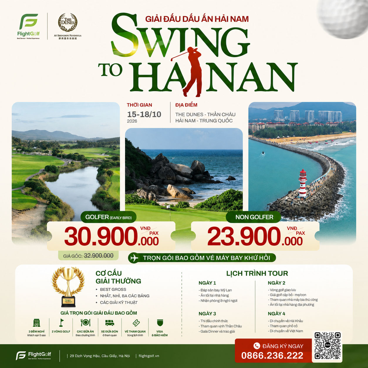 Swing to Hainan 2026: Hành trình golf Quốc tế giữa biển xanh và những triền cát Hải Nam