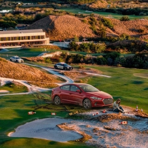 Người phụ nữ Florida bị bắt sau khi cày nát sân golf vì nốc 21 chai rượu whiskey