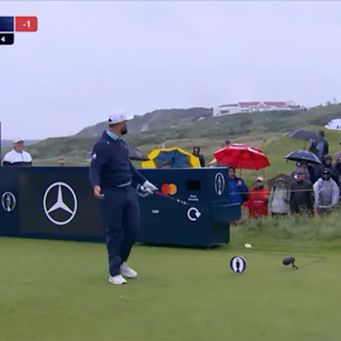 Cú birdie 'ăn may' của Jon Rahm tại BMW PGA Championship