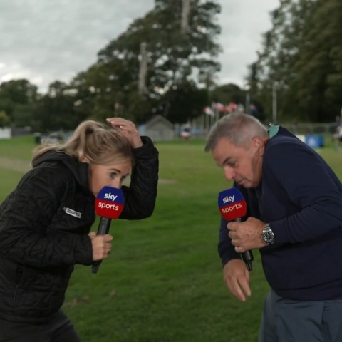Cựu đội trưởng Ryder Cup Paul McGinley suýt ăn bóng golf vào đầu