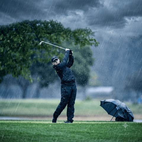 Bí quyết chơi golf ngày mưa: 4 lưu ý quan trọng để giữ phong độ