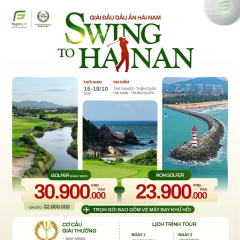 Swing to Hainan 2026: Hành trình golf quốc tế giữa biển xanh và những triền cát Hải Nam