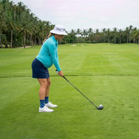 Mang bầu 7 tháng, cô ấy vẫn tự tin thi đấu tại giải U.S. Womens Open